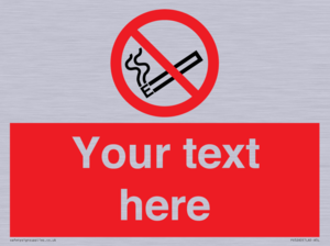 Custom No E-cigarettes / Vaping Sign